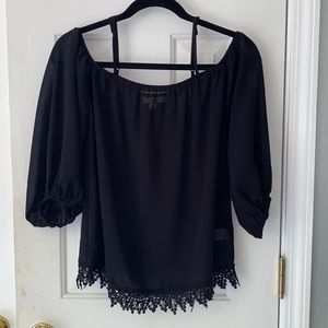 black off the shoulder top